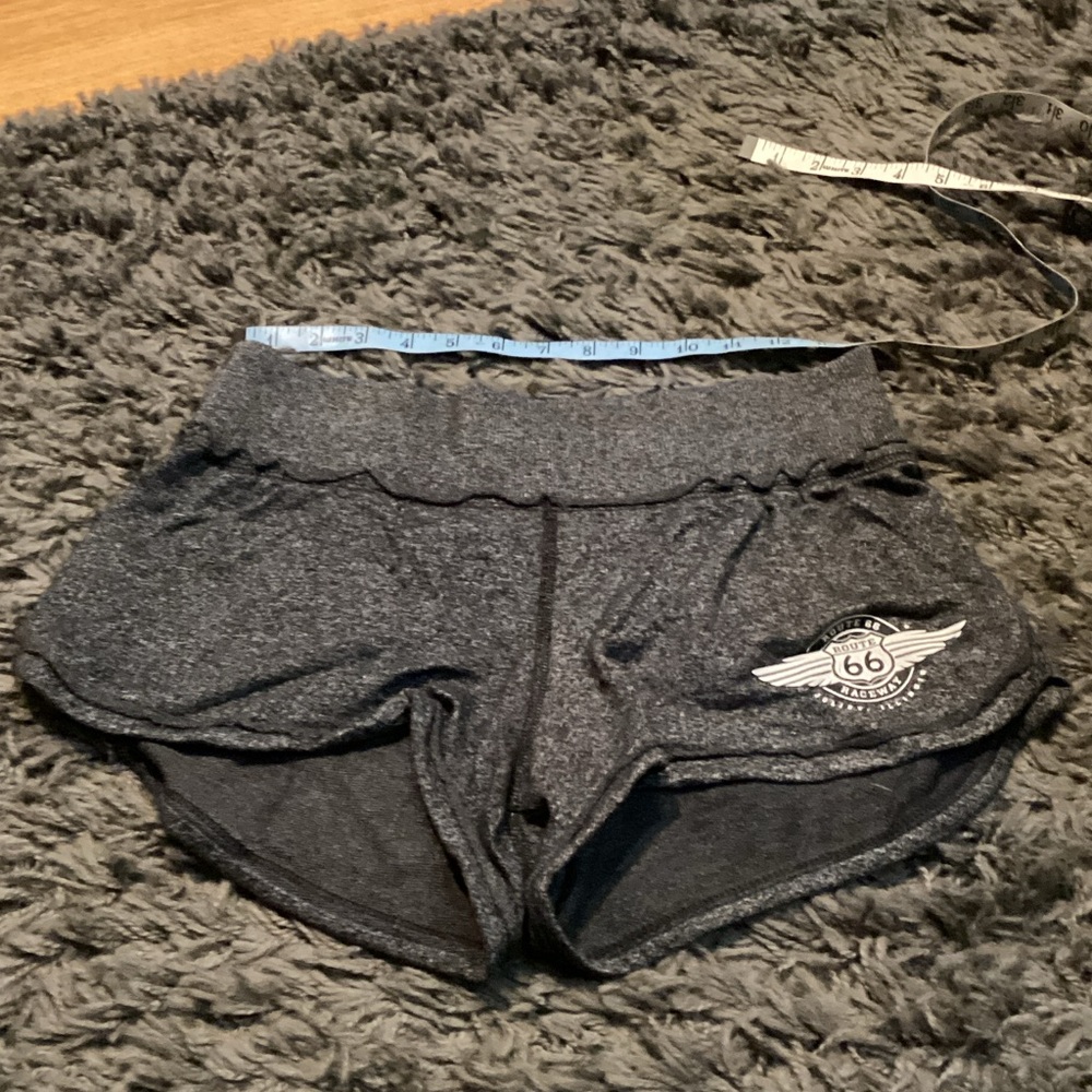 Route 66 Gray Athletic Shorts with Logo
